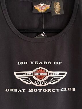 NWT Vintage Harley Davidson 100th Anniversary Black Shirt | Women's Size XL
